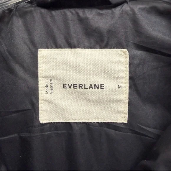 Everlane Quilted Ranch Jacket Chore Barn Corduroy Collar Black Size M - Picture 8 of 9